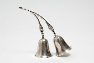 Vintage Ramirez Mexican Silver Serving Bells