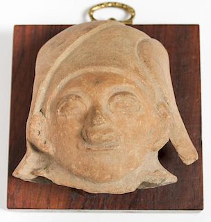 Pre-Columbian Pottery Head Fragments, Antique, 2