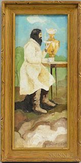 Heorhiy (Georgii) Narbut (Ukrainian, 1886-1920)      Portrait of a Man