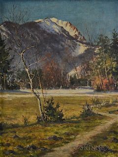 Eduard Bauer-Bredt (Austrian, 1878-1939)      Hochfelln in Winter