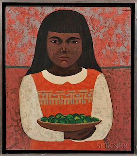 Mario Miguel Mollari (Argentinian, 1930-2010)      Girl with Fruit