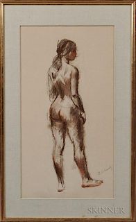 Nicolai S. Cikovsky (American, 1894-1987)      Female Nude