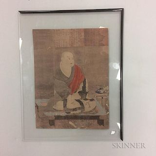 Printed Monk Portrait