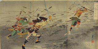 Ogata Gekko (1859-1920), Last Stand of the Kusunoki Clan at Shijonawate