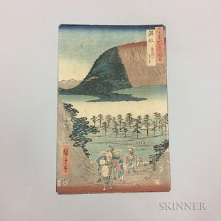Utagawa Hiroshige (1797-1858), Distant View of Mount Zozu, Sanuki Province