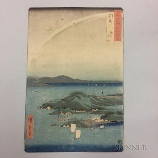 Utagawa Hiroshige (1797-1858), A Fine Evening on the Coast, Tsushima Province