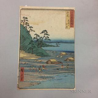 Utagawa Hiroshige (1797-1858), Mount Takazuno, Salt Beach, Iwami Province