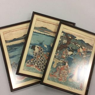 Utagawa Kunisada (1786-1865), Murasaki's Hand-printed Ashikaga Pictures
