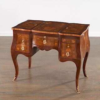 Louis XV style marquetry dressing table