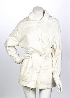 A Loro Piana White Horsey Jacket, Size M.