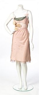 A Miu Miu Blush Pink Silk Slip Dress, Size 44.