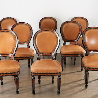 Set (8) Italian Neo-Classical dining chairs