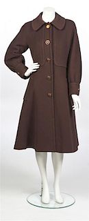 A Nina Ricci Brown Wool Coat,