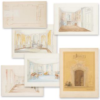 French & Co., (6) architectural drawings
