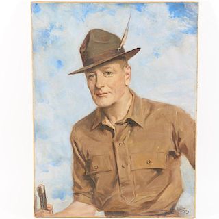 Howard Chandler Christy, self-portrait painting