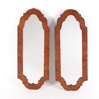 Pair Chippendale style wall mirrors
