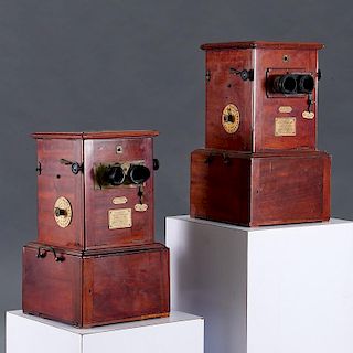 (2) Taxiphote table stereo viewers