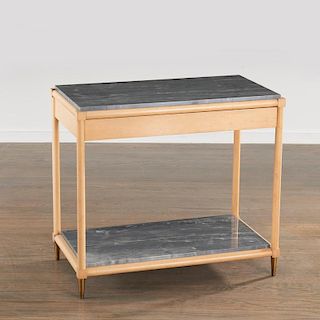 Tommi Parzinger custom marble top tiered console