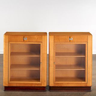 Pair Donald Deskey (attrib.) Art Deco cabinets