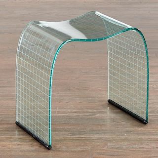 Glass stool by Angelo Cortesi