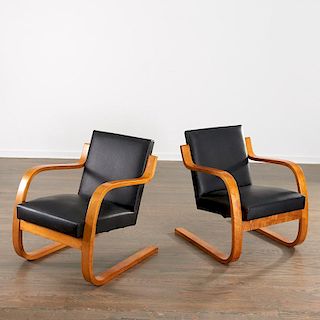 Vintage Pair Alvar Aalto cantilevered chairs