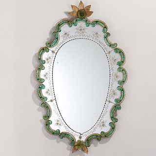 Vintage Venetian glass mirror