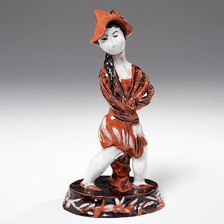 Wiener Werkstatt glazed Terracotta figure