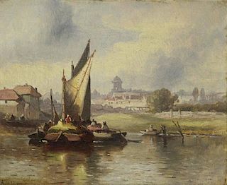 Signed 19th C. Oil on Canvas European Landscape