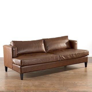 Christian Liaigre (attrib.) leather sofa