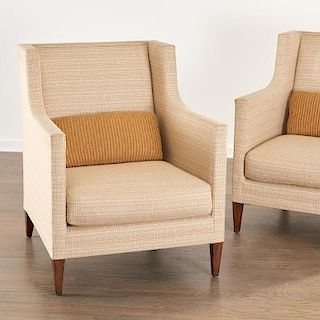 Pair Contemporary Designer wingback chairs