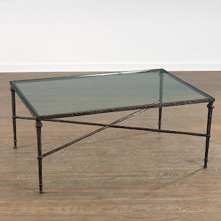 Diego Giacometti style bronze coffee table