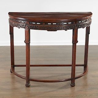Nice Chinese demilune console table