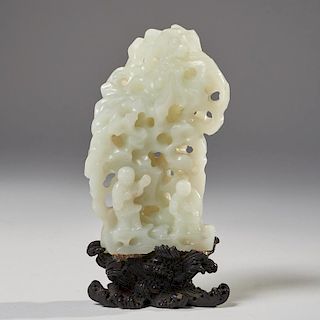 Chinese jade carved scholars mountain
