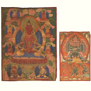 Tibetan School, (2) Thangka paintings