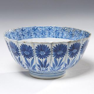 Old Chinese blue and white porcelain bowl