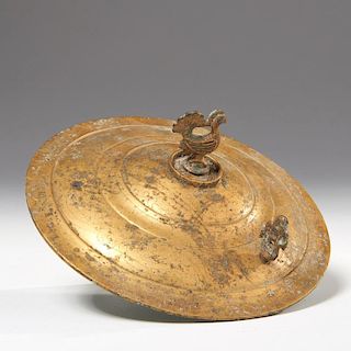 Chinese gilt bronze zun cover