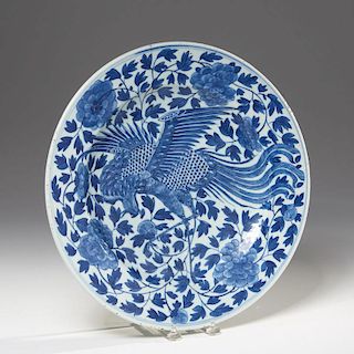 Chinese blue and white porcelain charger