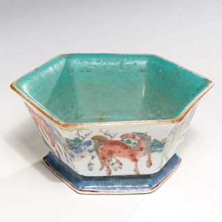 Chinese porcelain Horses bowl