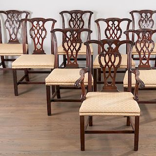 Set (9) George III style dining chairs