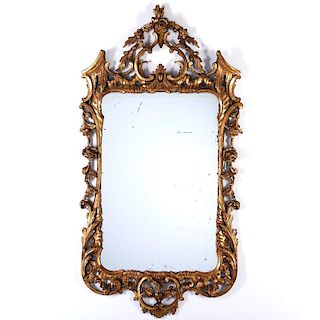 George III style giltwood wall mirror