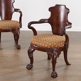 Pair William IV Shepherd's Crook armchairs