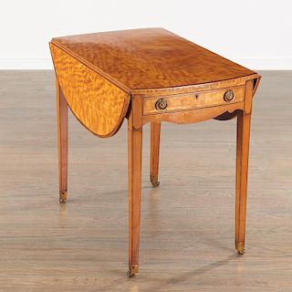 George III satinwood Pembroke table
