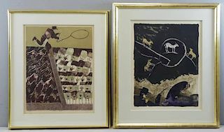 TOLEDO, Francisco. Two Signed Lithographs.