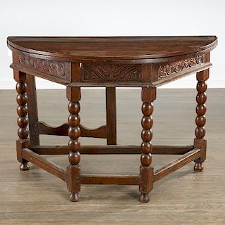 Jacobean Period carved oak Credence table