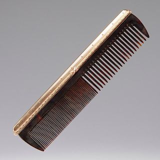 Huguette Clark's gold mounted Cartier hair comb