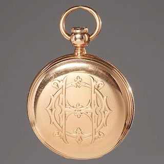 J.E. Caldwell 18k gold pocket watch