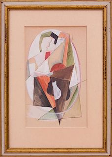 ATTRIBUTED TO GEORGES TESSON: CUBIST FIGURE