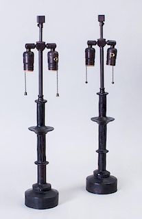 AFTER ALBERTO GIACOMETTI (1901-1966): CANDLESTICK LAMPS: A PAIR
