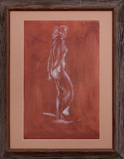 KONRAD CRAMER (1888-1963): STANDING FEMALE NUDE