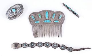 Navajo Silver and Turquoise Jewelry